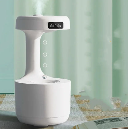 Silent Anti-Gravity Aroma Humidifier with Clock