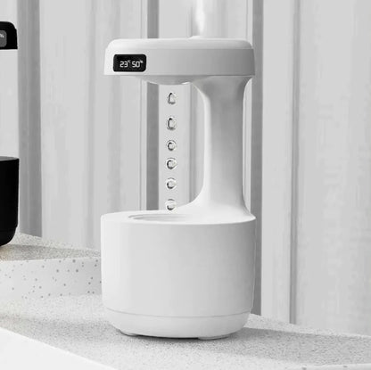 Silent Anti-Gravity Aroma Humidifier with Clock